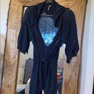 Light and Airy Free People Hooded Cardigan
